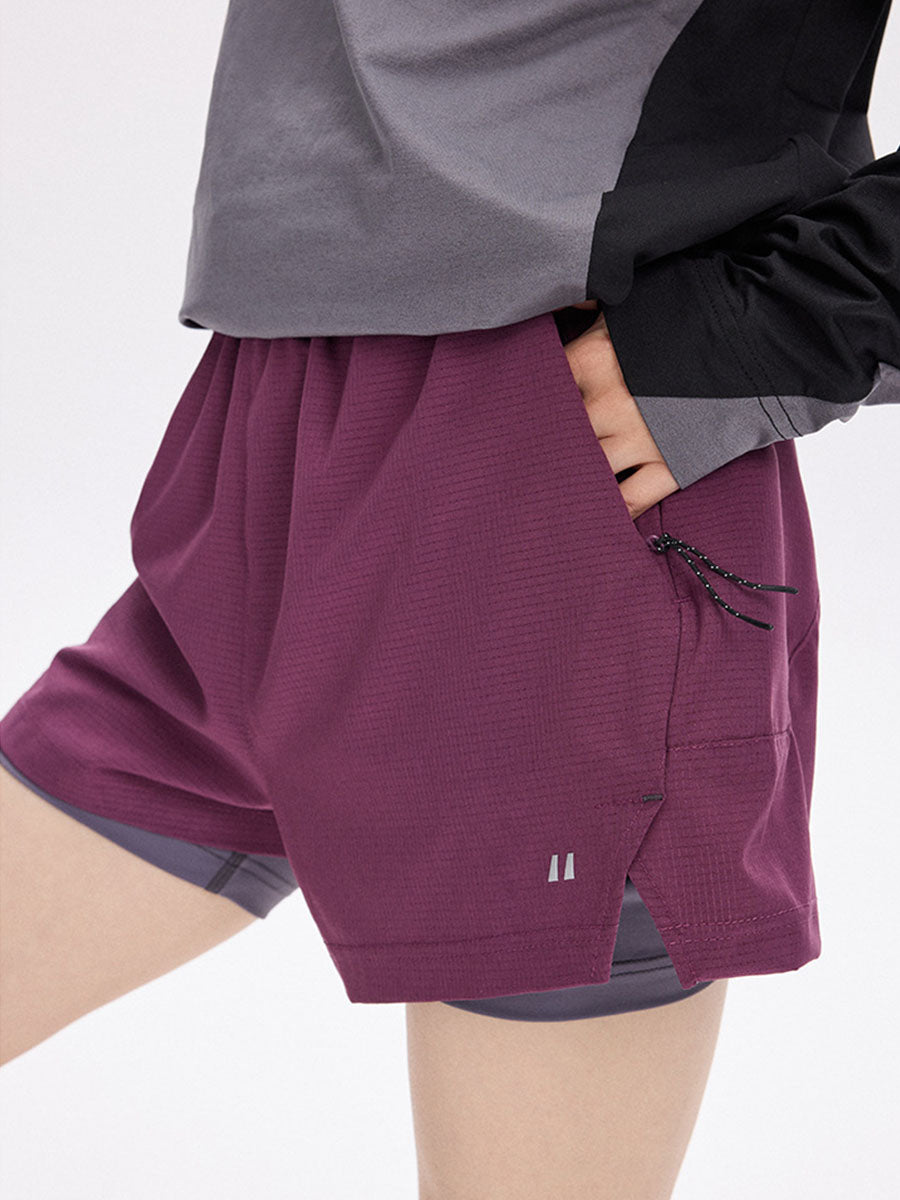 Double-Layer Quick-Dry Athletic Shorts with Inner Liner