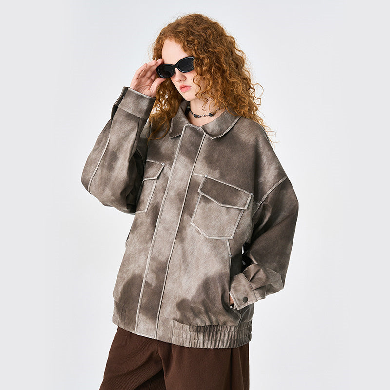 Vintage Loose Outdoor Leather Jacket