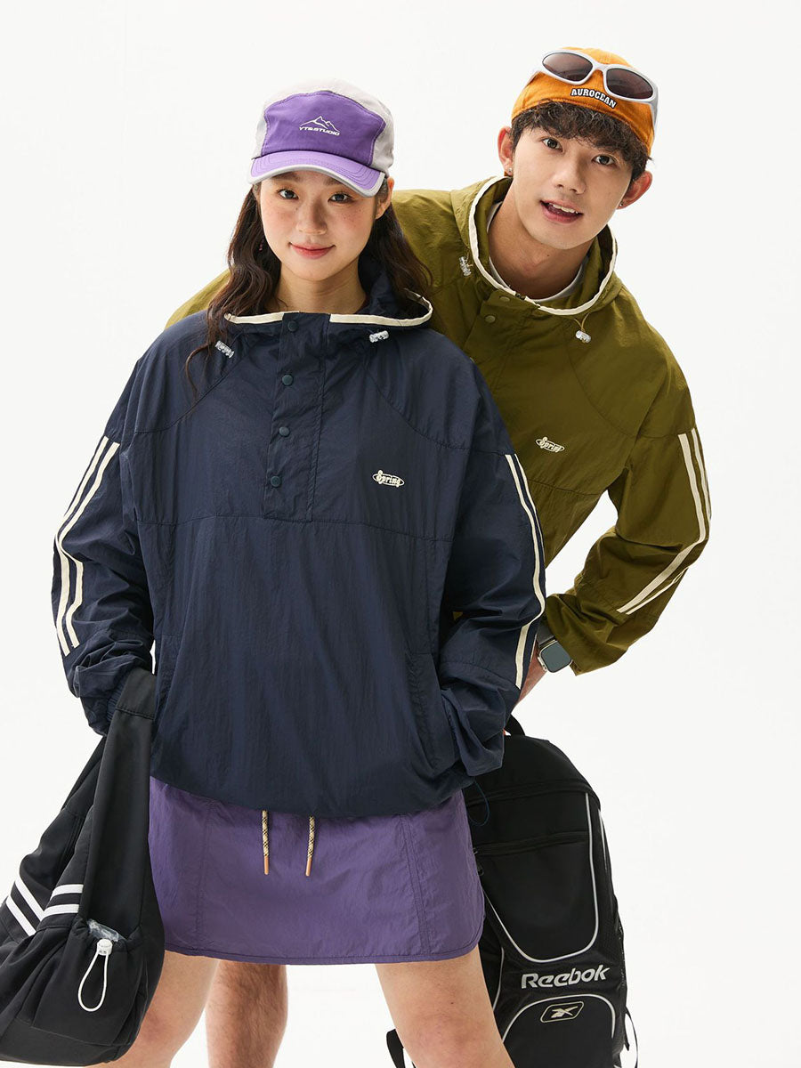 Colorblock Lightweight Hooded Sun Protection Jacket
