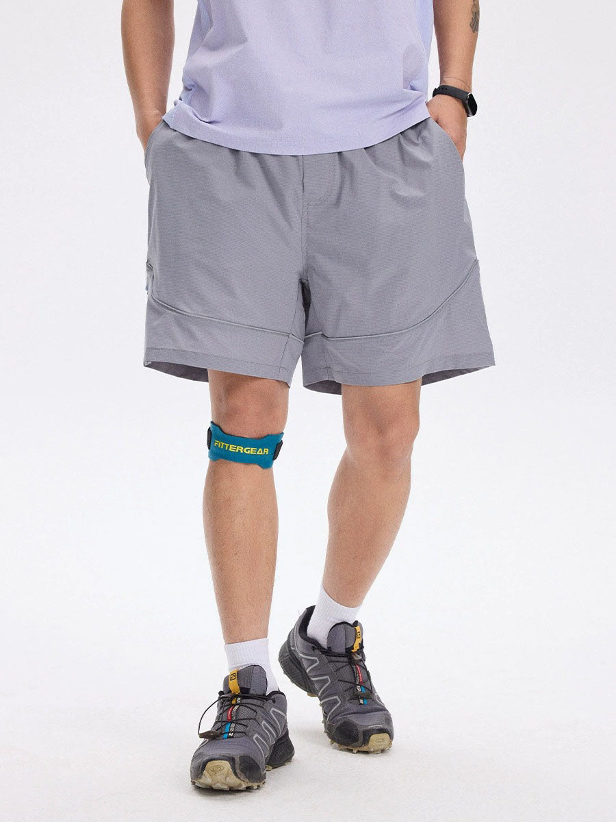 Reflective Trim Quick-Dry Athletic Shorts