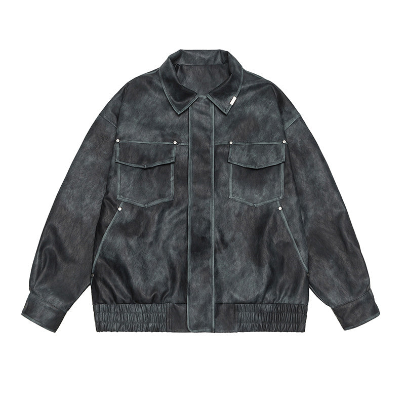 Vintage Loose Outdoor Leather Jacket
