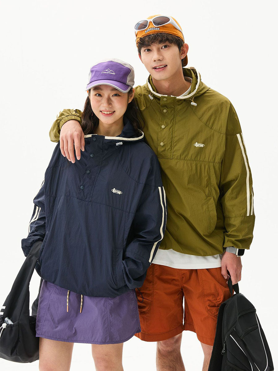 Colorblock Lightweight Hooded Sun Protection Jacket
