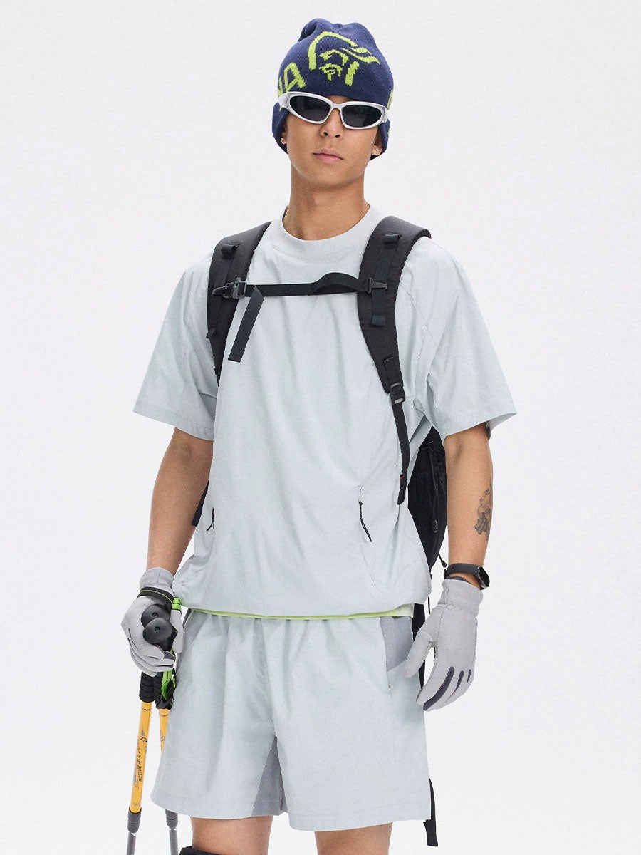 Quick-Dry Utility T-Shirt with Zipper Pockets