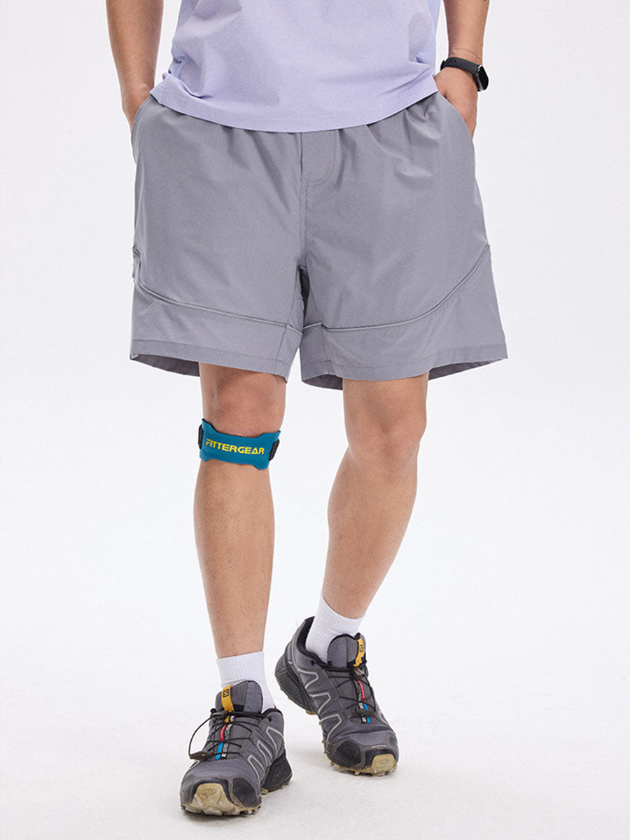 Reflective Trim Quick-Dry Athletic Shorts