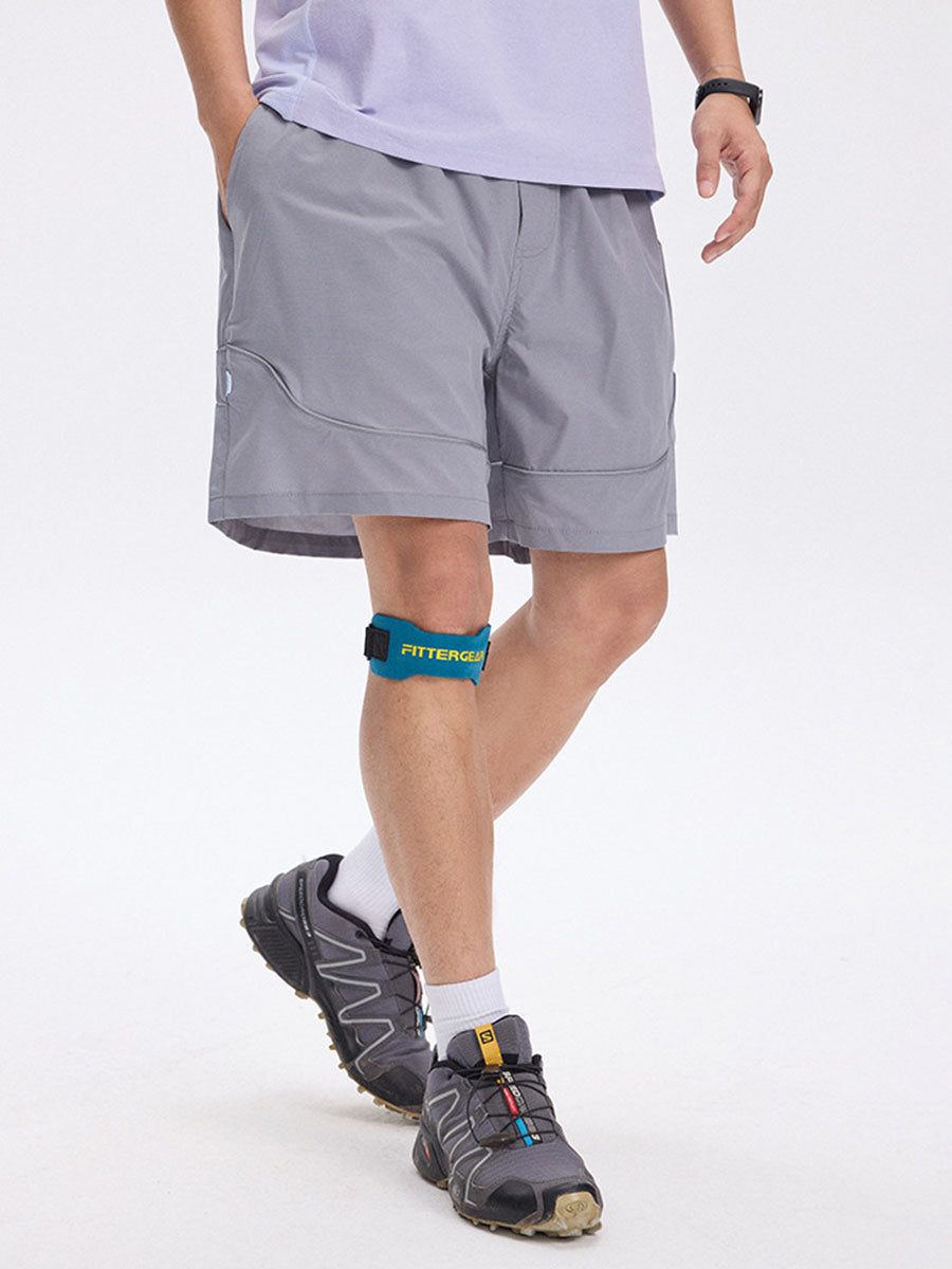 Reflective Trim Quick-Dry Athletic Shorts