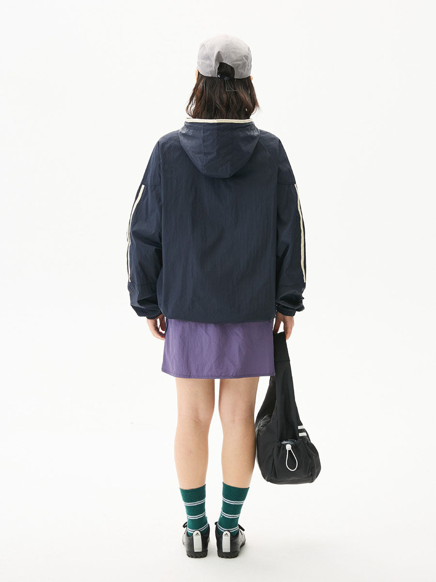 Colorblock Lightweight Hooded Sun Protection Jacket