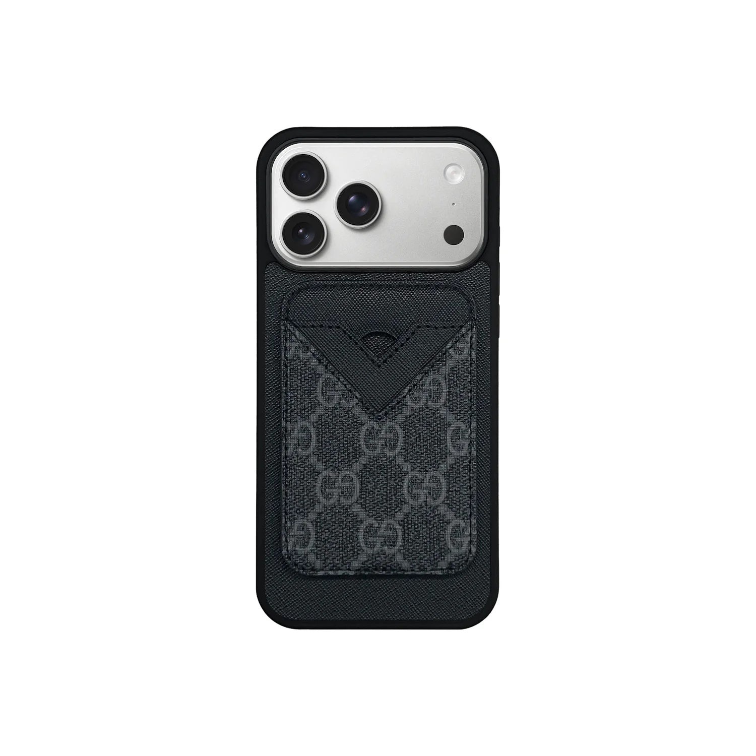 Retro Pattern Card Pocket iPhone Case