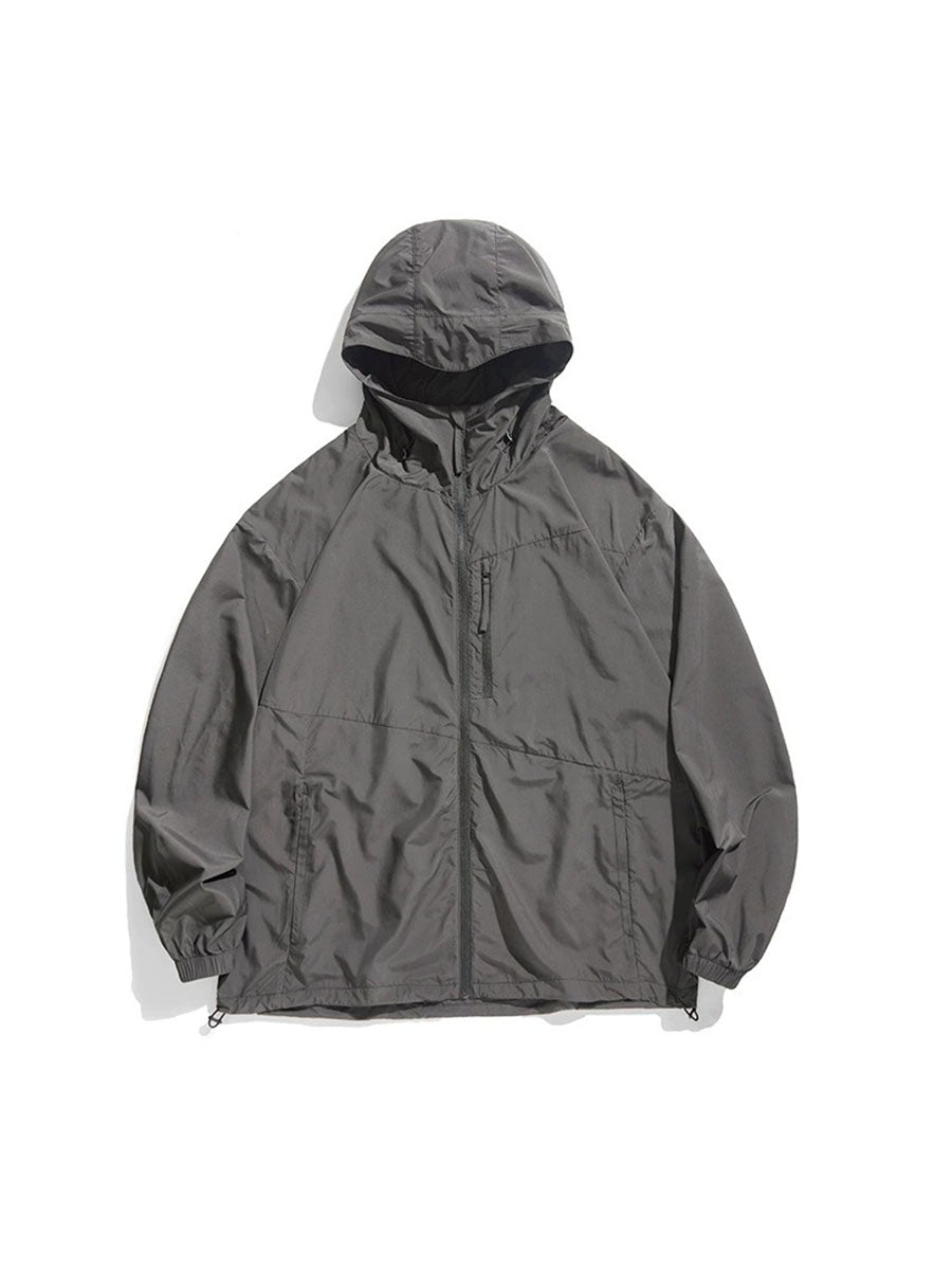 Lightweight Hooded Windbreaker Jacket