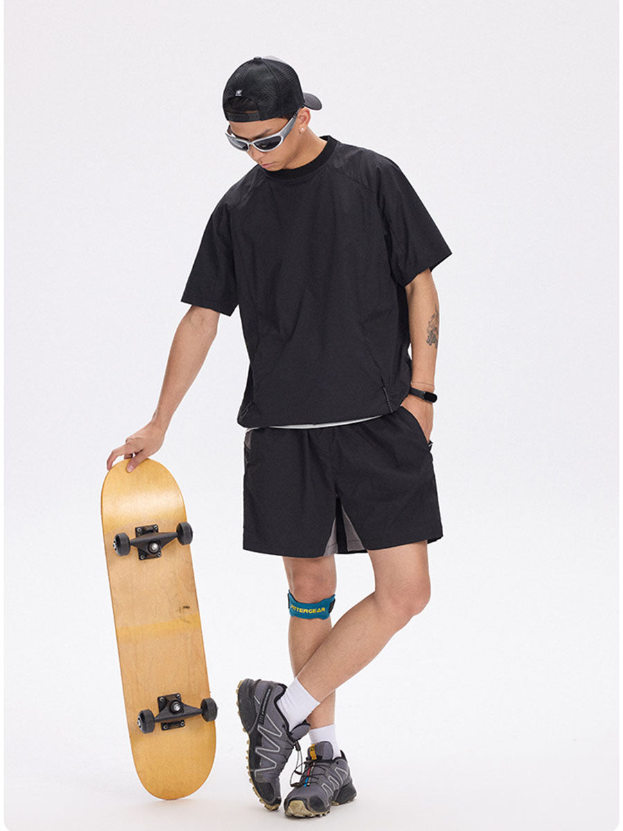 Quick-Dry Utility T-Shirt with Zipper Pockets