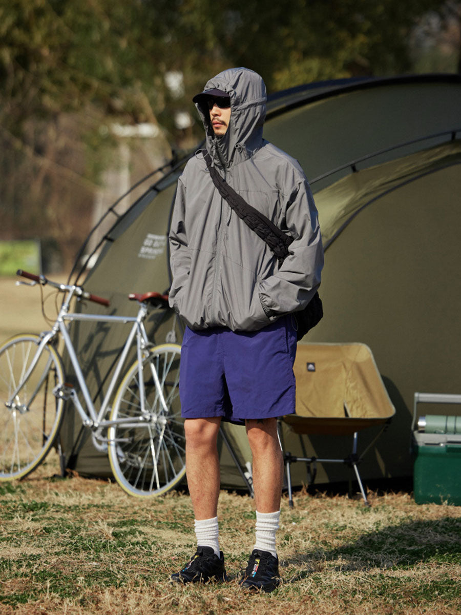 Lightweight Hooded Windbreaker Jacket