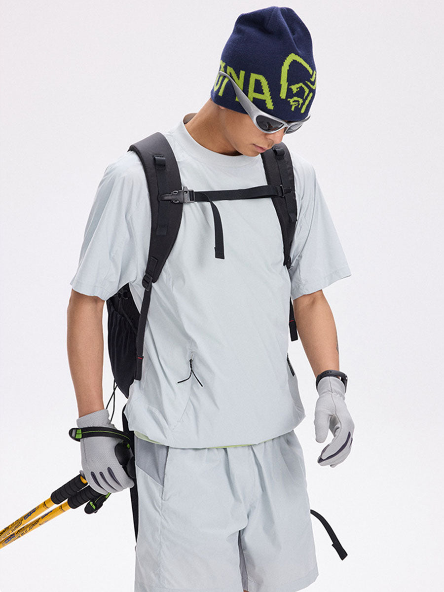 Quick-Dry Utility T-Shirt with Zipper Pockets