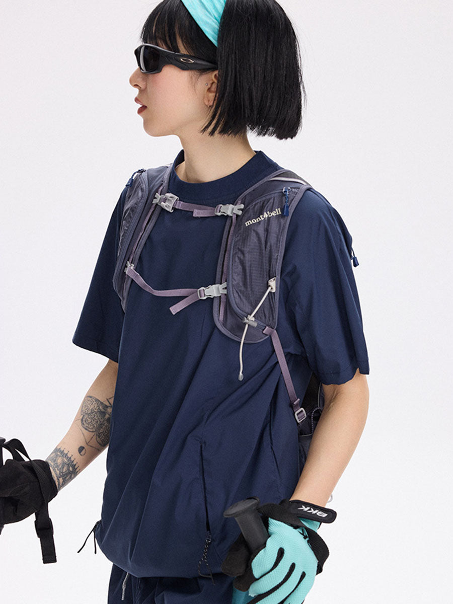 Quick-Dry Utility T-Shirt with Zipper Pockets