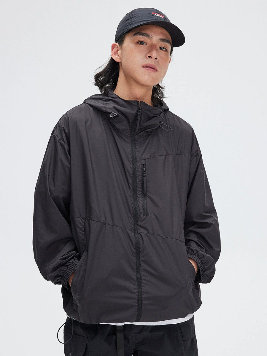 Lightweight Hooded Windbreaker Jacket