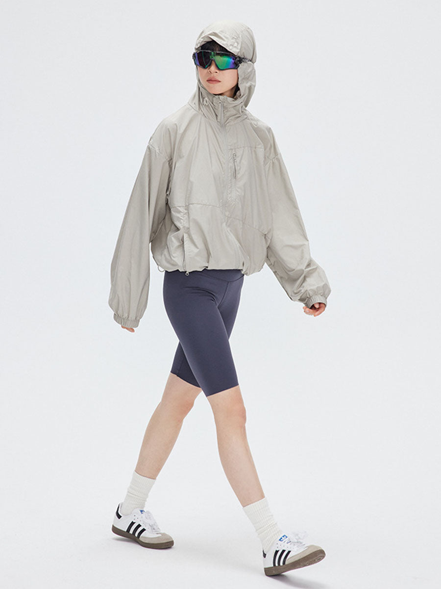 Lightweight Hooded Windbreaker Jacket