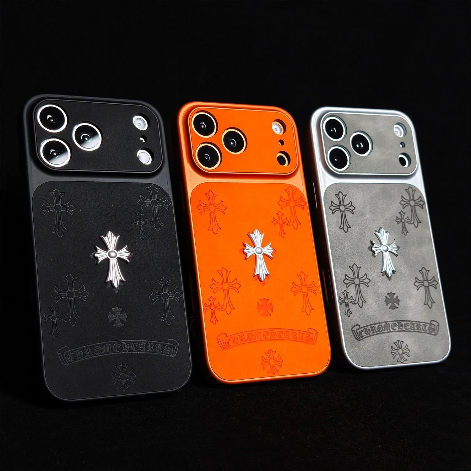 CR Hearts Cross Pendant iPhone Case