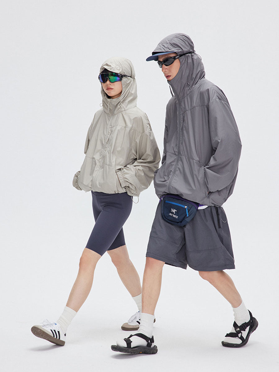 Lightweight Hooded Windbreaker Jacket