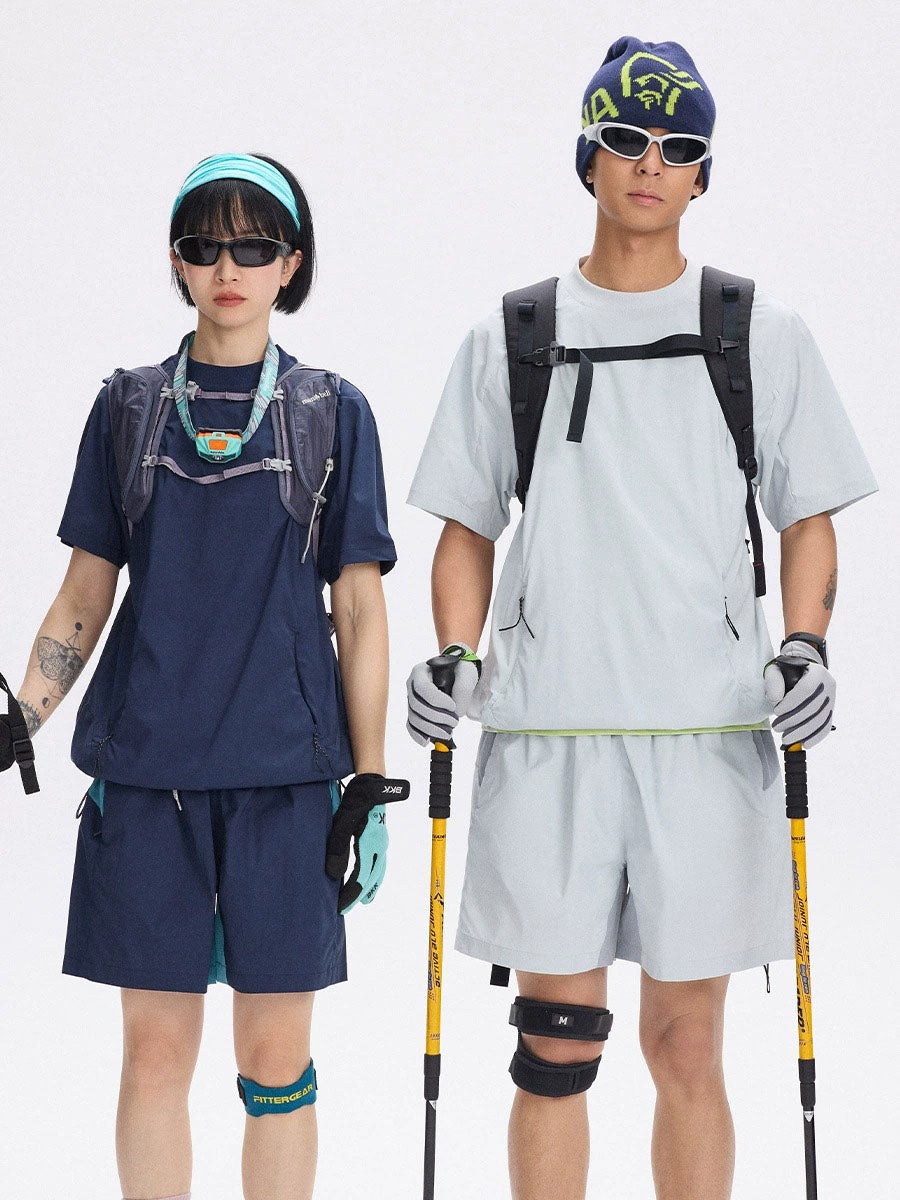 Quick-Dry Utility T-Shirt with Zipper Pockets
