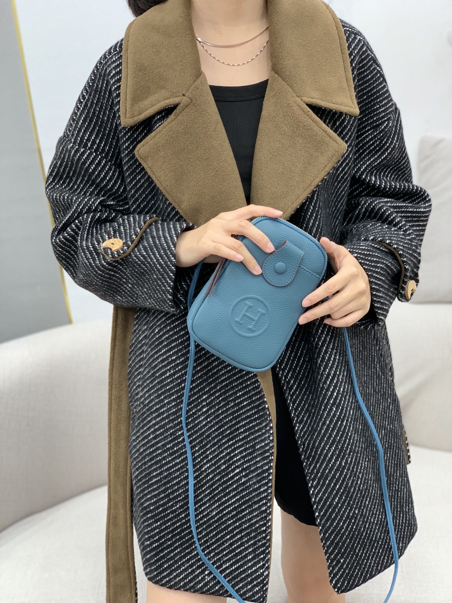 HMS Calfskin Small Crossbody Bag