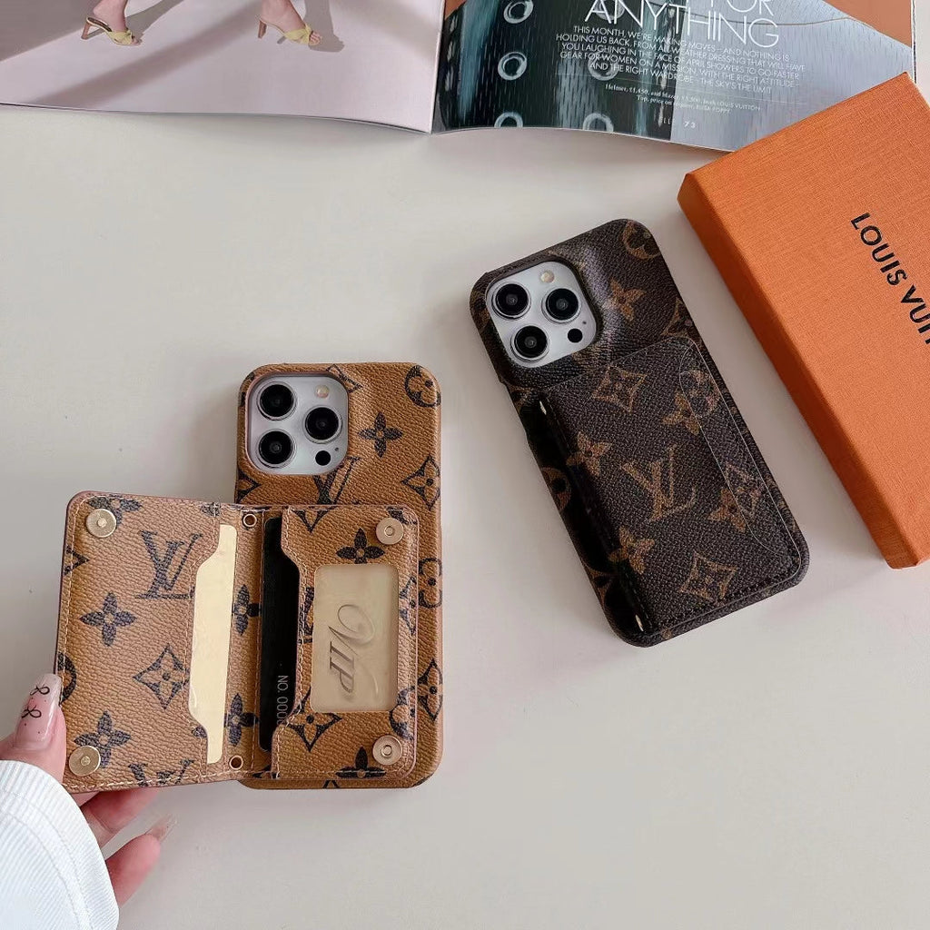 LV Wallet Card Phone Case for iPhone
