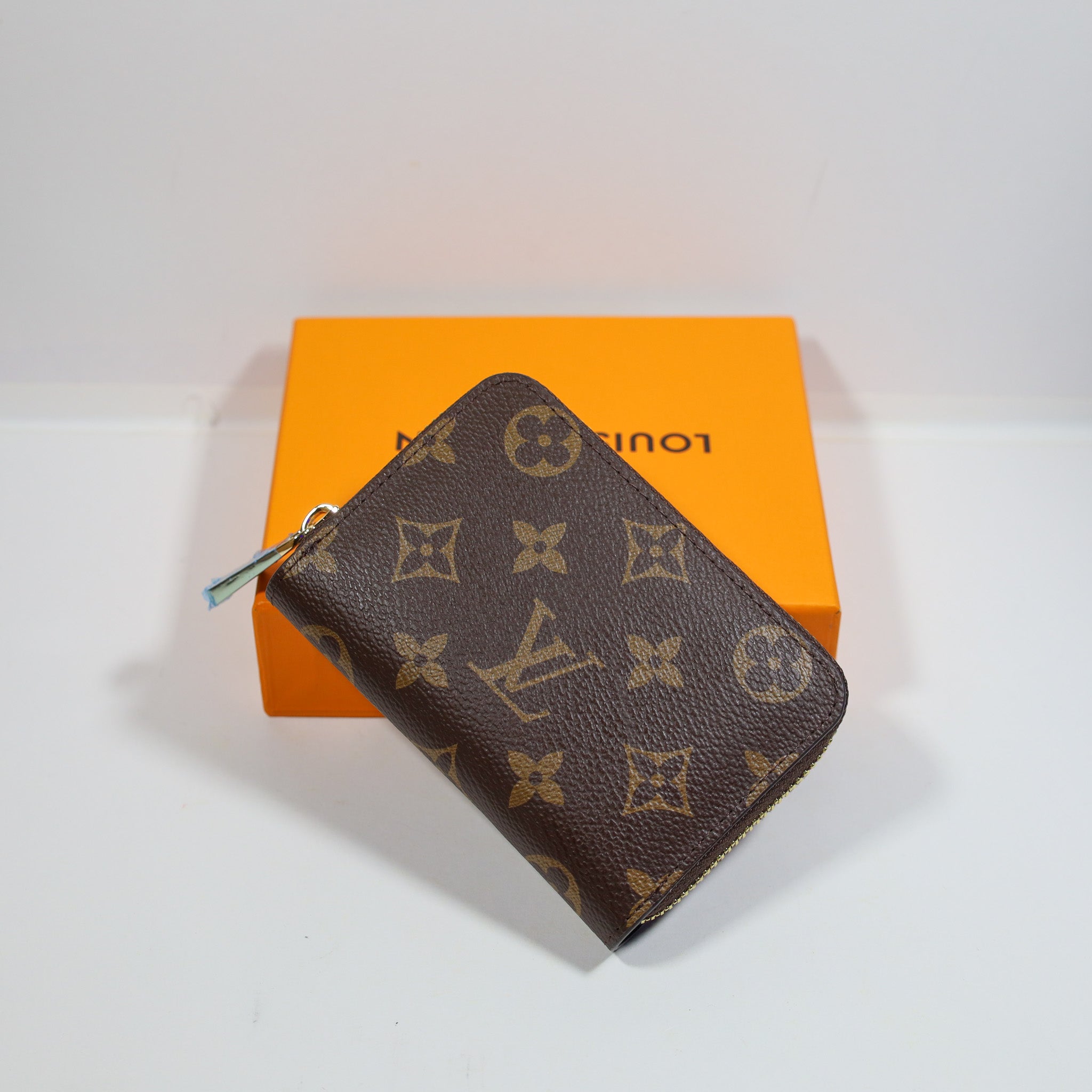 LV Brown Monogram Leather Wallet Zipper