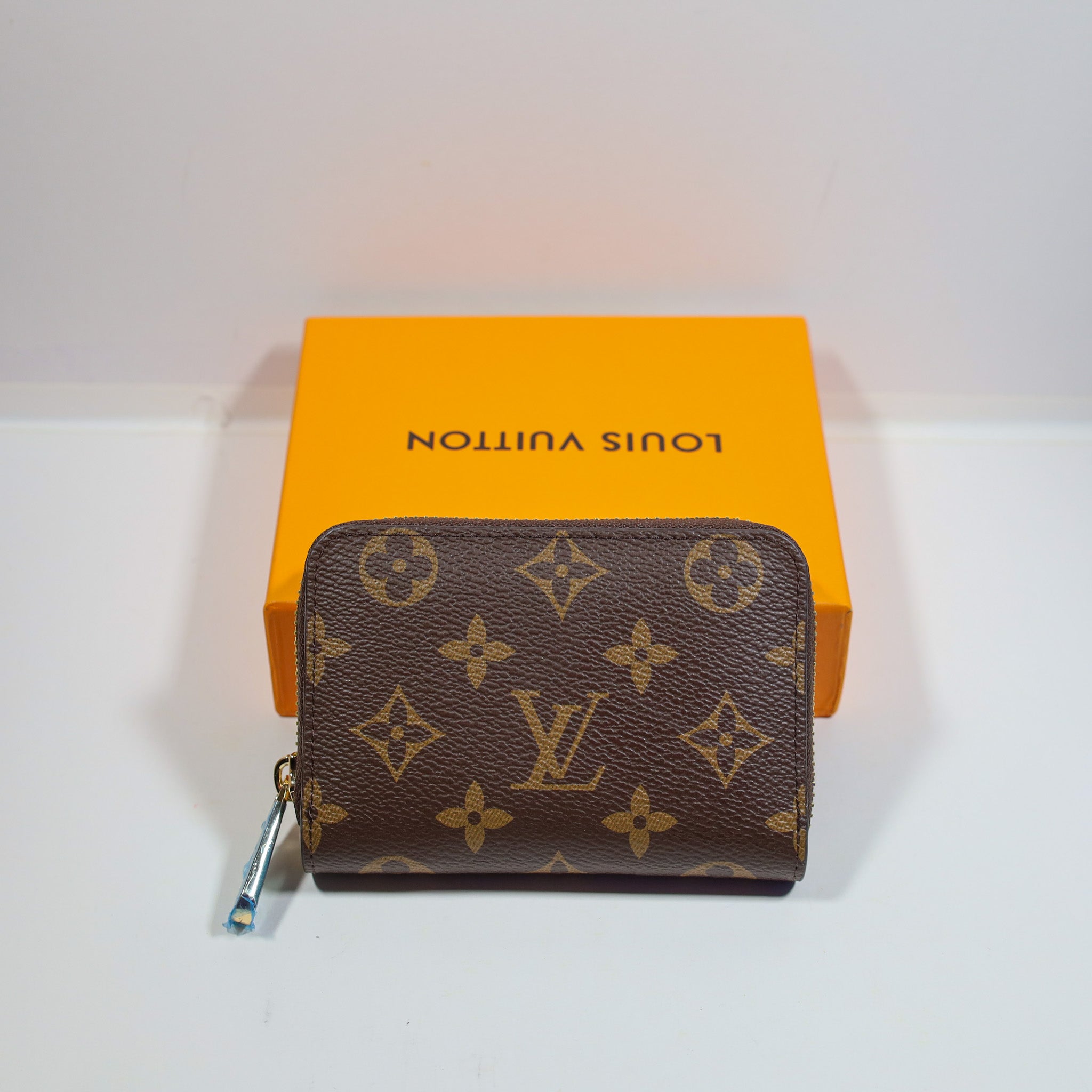 LV Brown Monogram Leather Wallet Zipper