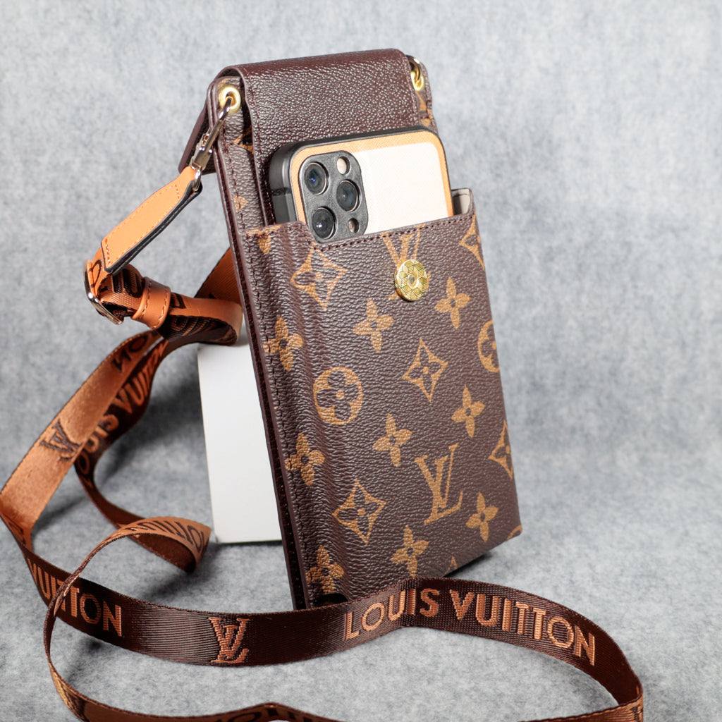 LV Phone Bag Crossbody Mini Wallet Credit Card Slots and Mirror