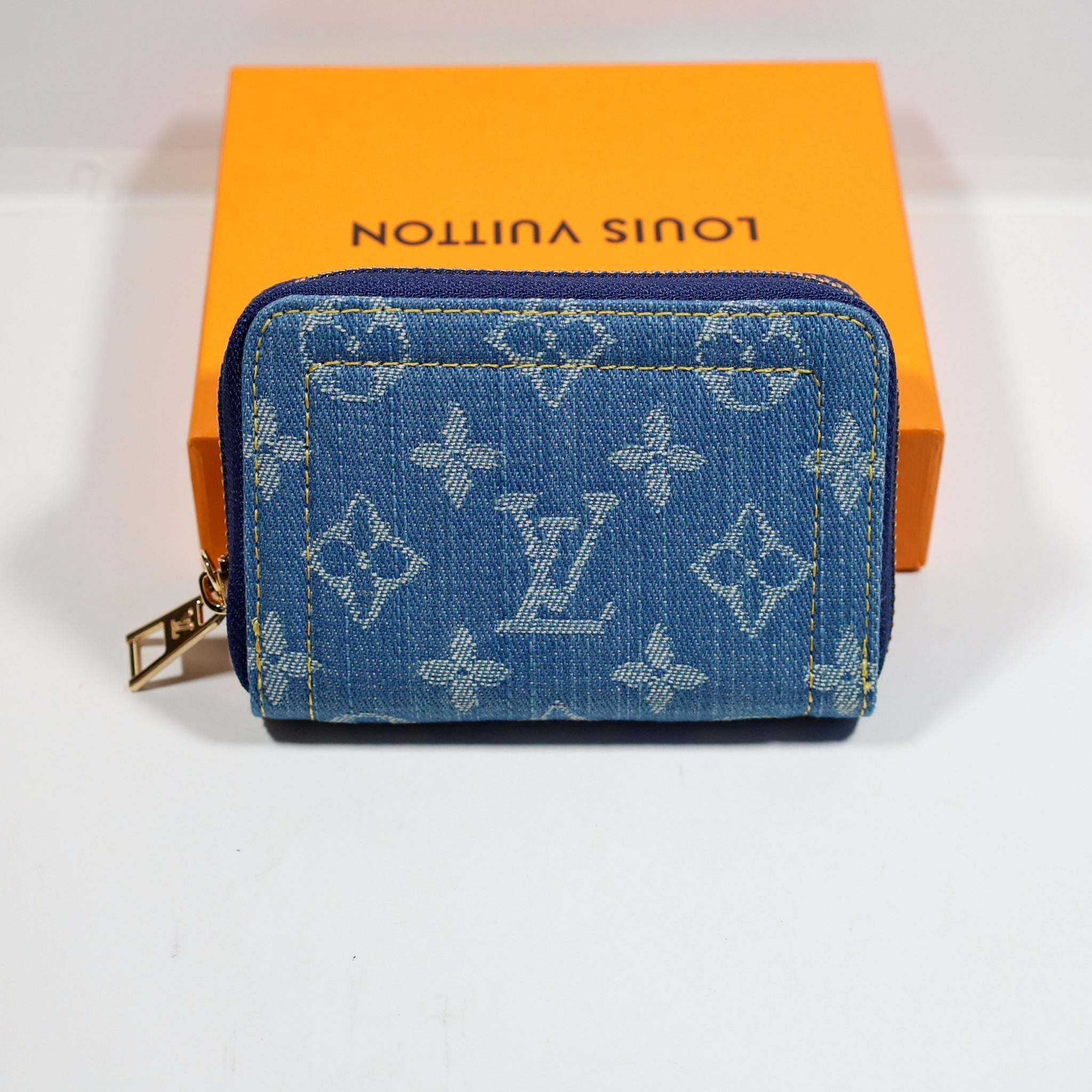 LV Denim Wallet Zippy Style
