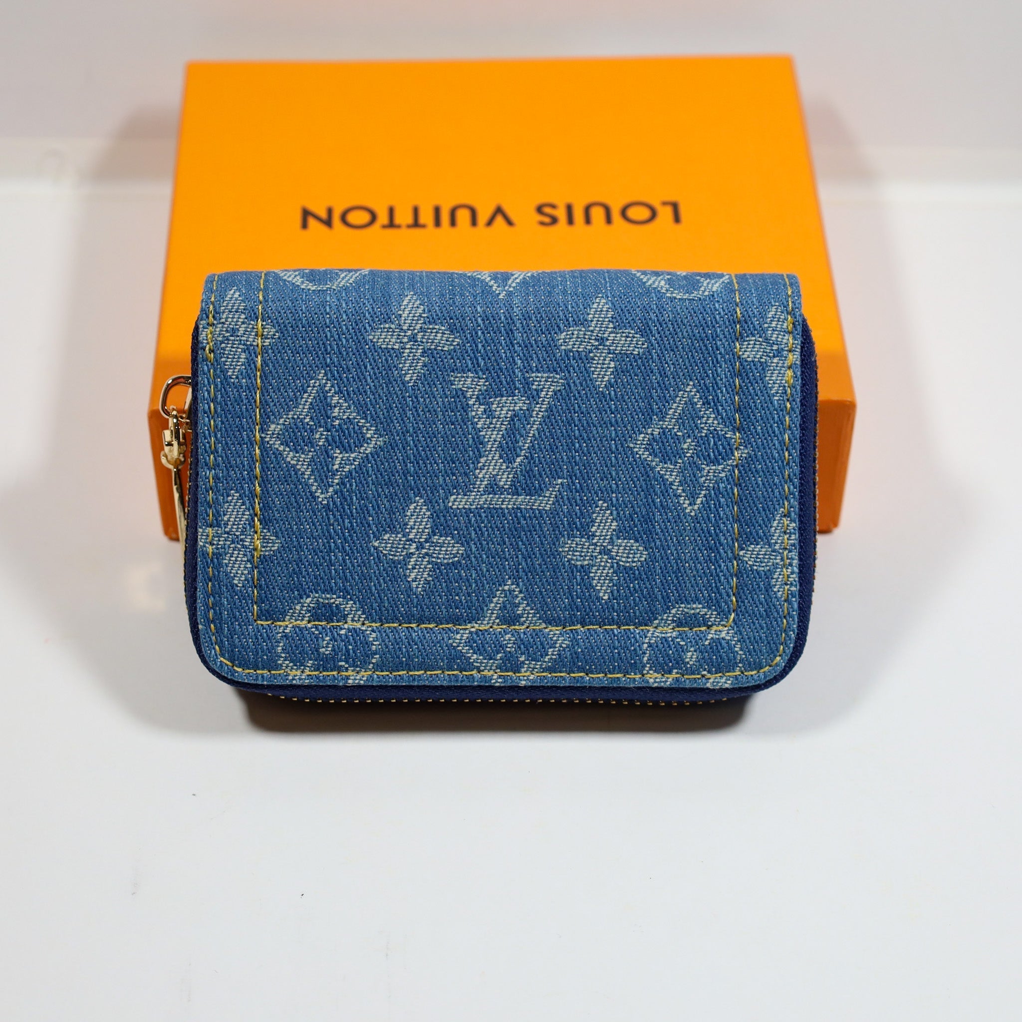 LV Denim Wallet Zippy Style
