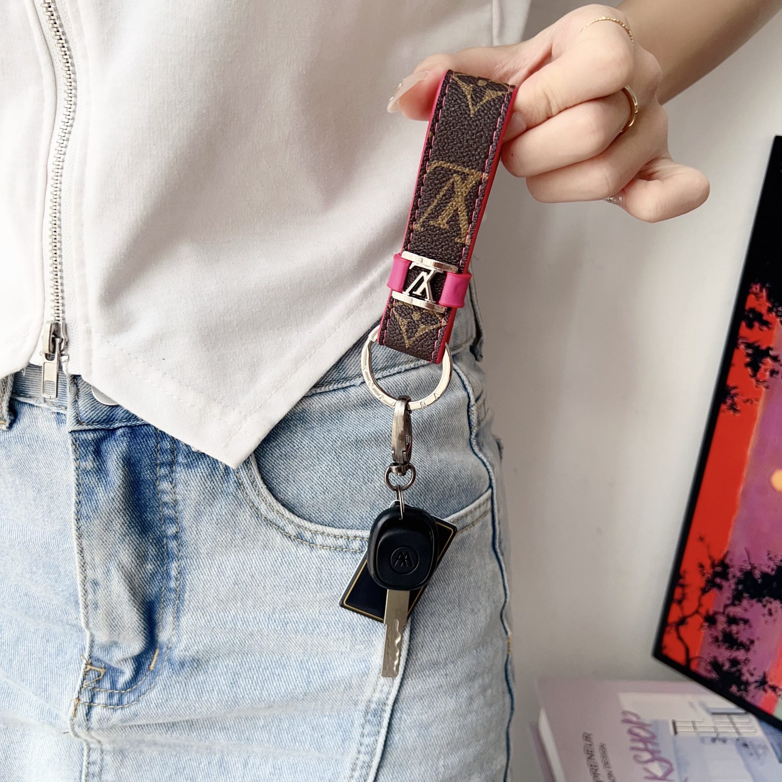 LV Dragonne Key Holder Monogram