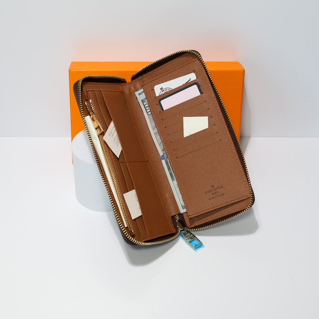 LV Monogram Long Wallet Zipper Closure