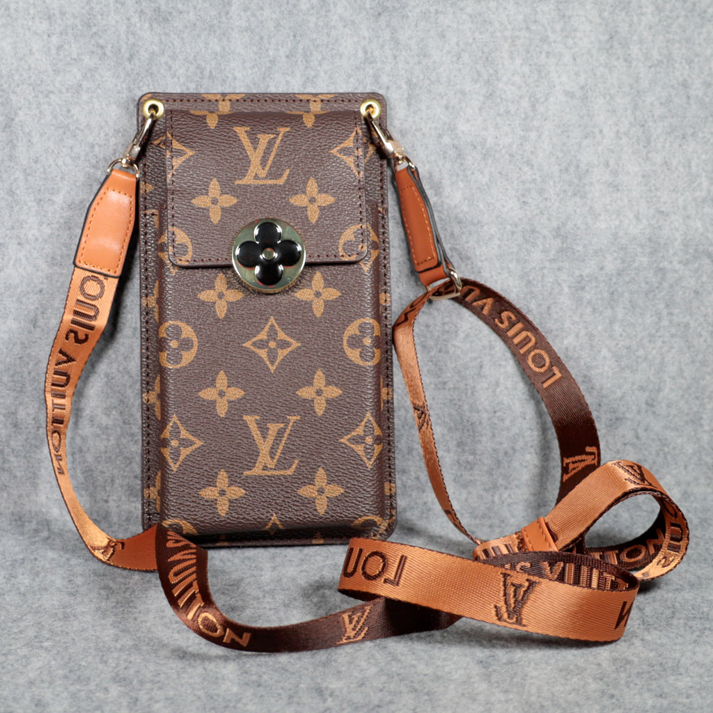 LV Phone Bag Crossbody Mini Wallet Credit Card Slots and Mirror