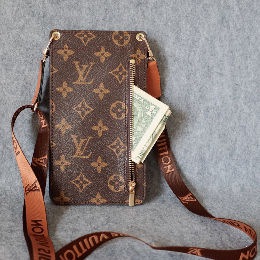 LV Phone Bag Crossbody Mini Wallet Credit Card Slots and Mirror