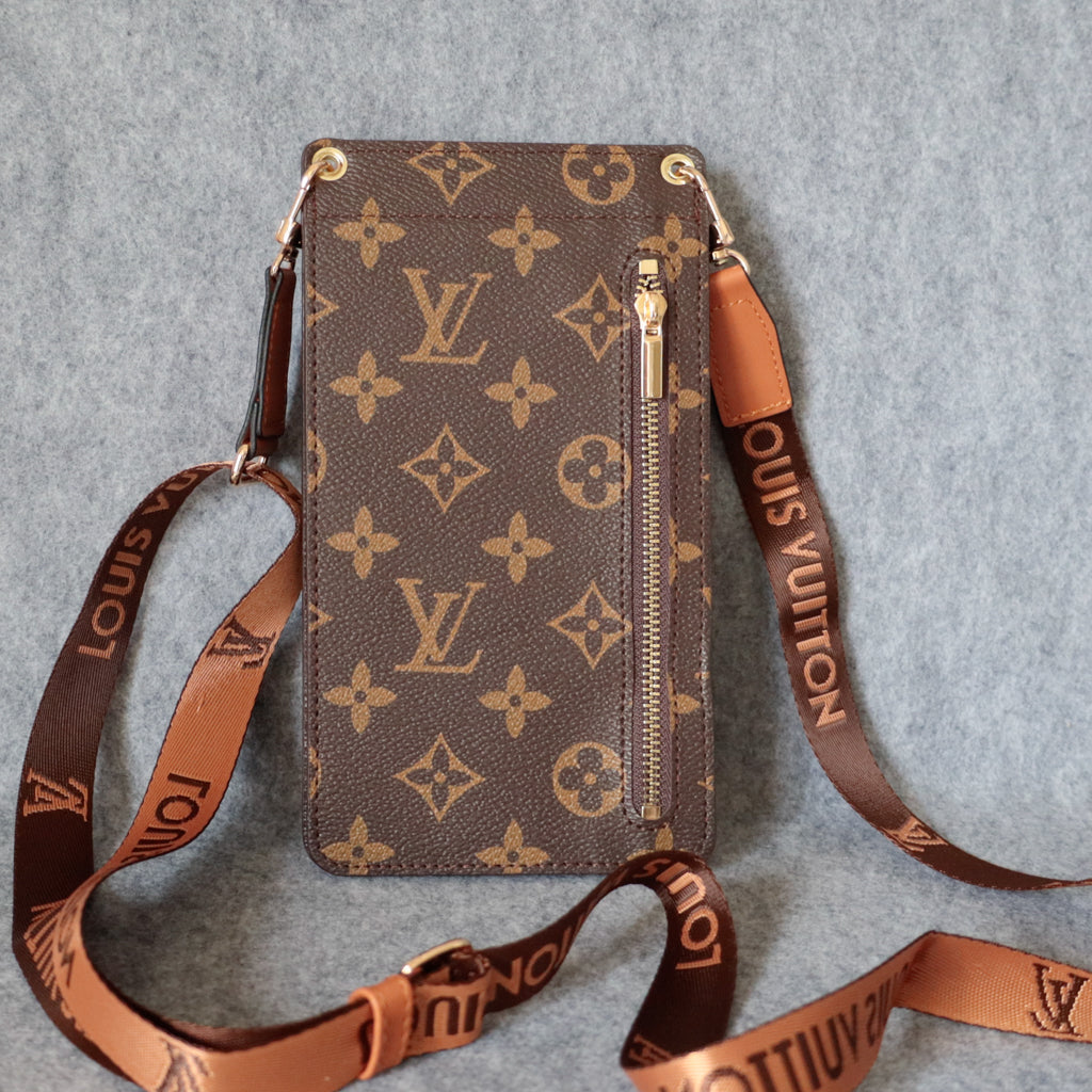LV Phone Bag Crossbody Mini Wallet Credit Card Slots and Mirror