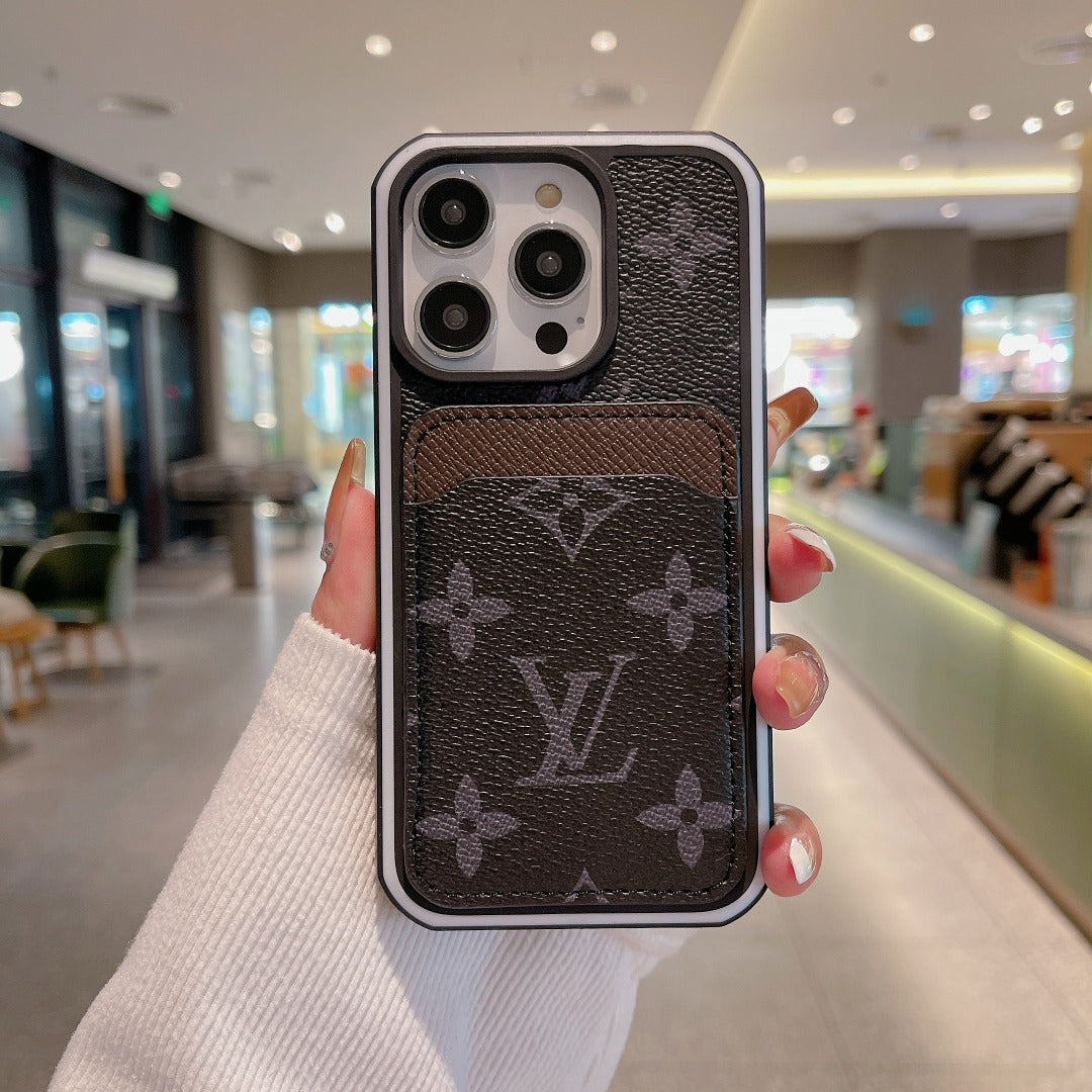LV iPhone 15 16 Pro Max Plus Case Monogram Pattern