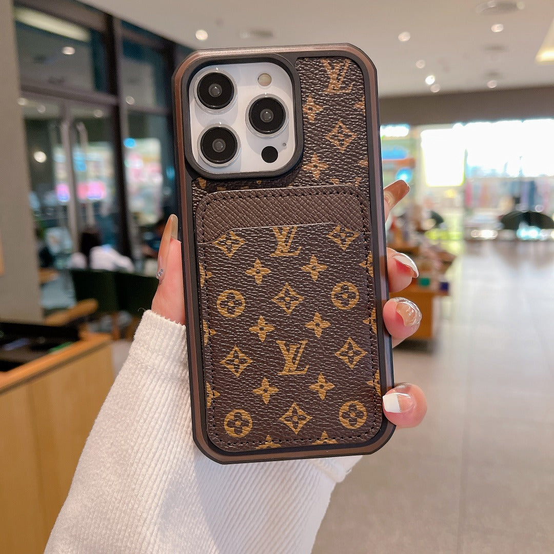 LV iPhone 15 16 Pro Max Plus Case Monogram Pattern