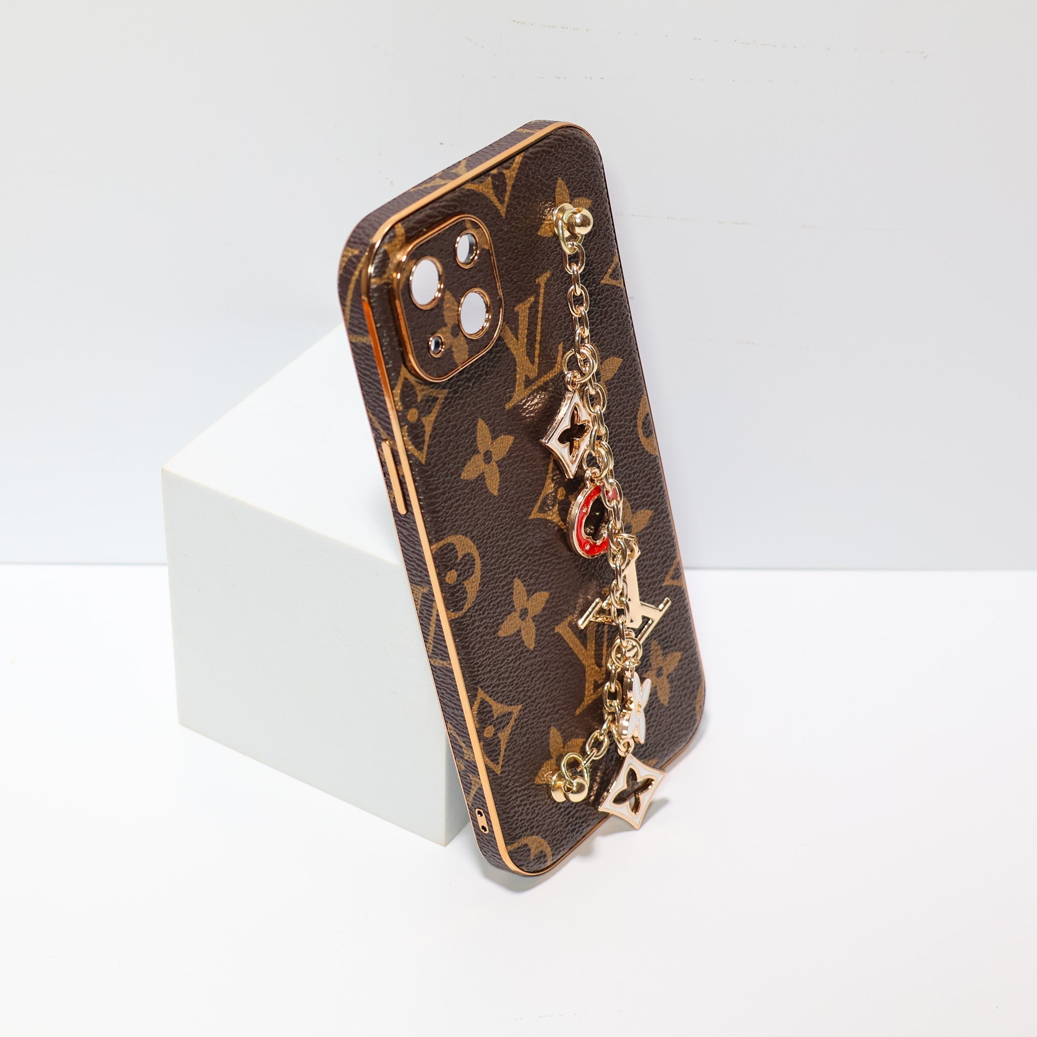 Ornament LV Hand Strap Phone Case