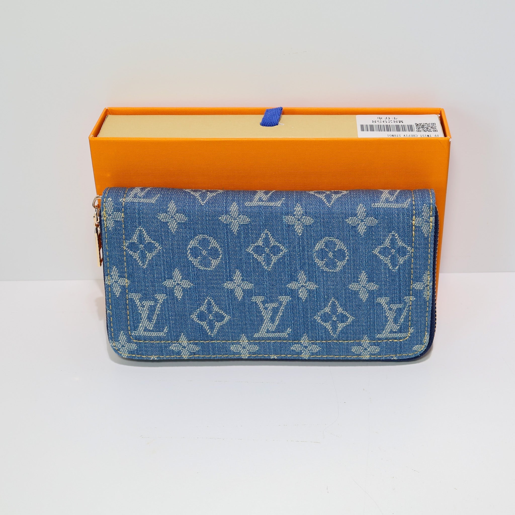LV Denim Wallet Long Zipper Style