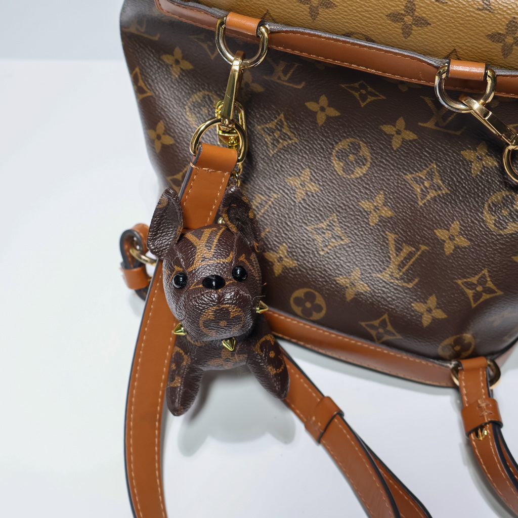 LV Dog Keychain Bag Charm