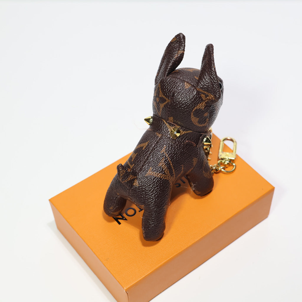 LV Dog Keychain Bag Charm