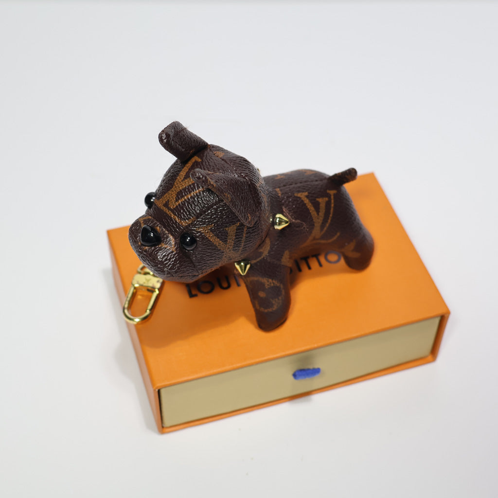 LV Dog Keychain Bag Charm
