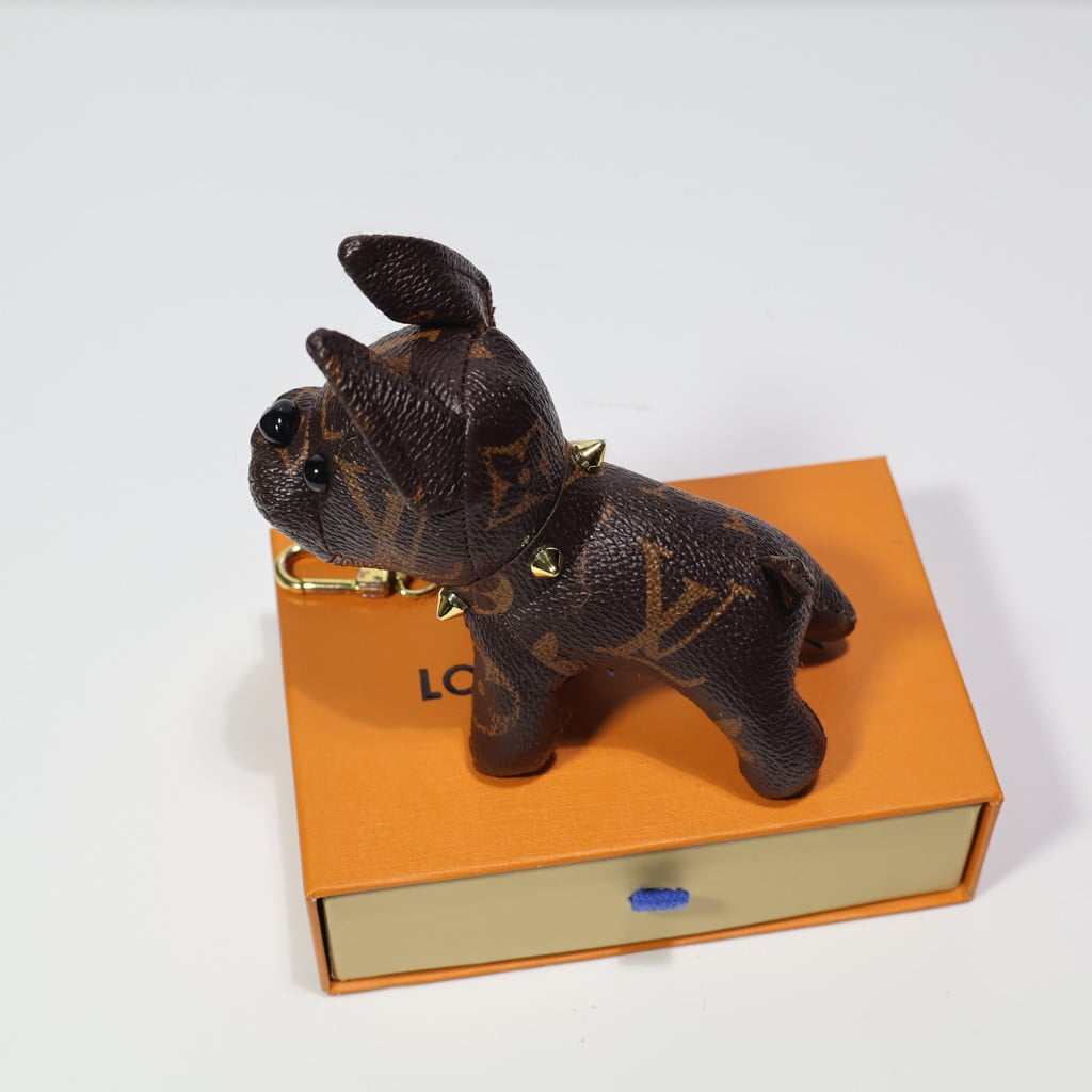 LV Dog Keychain Bag Charm