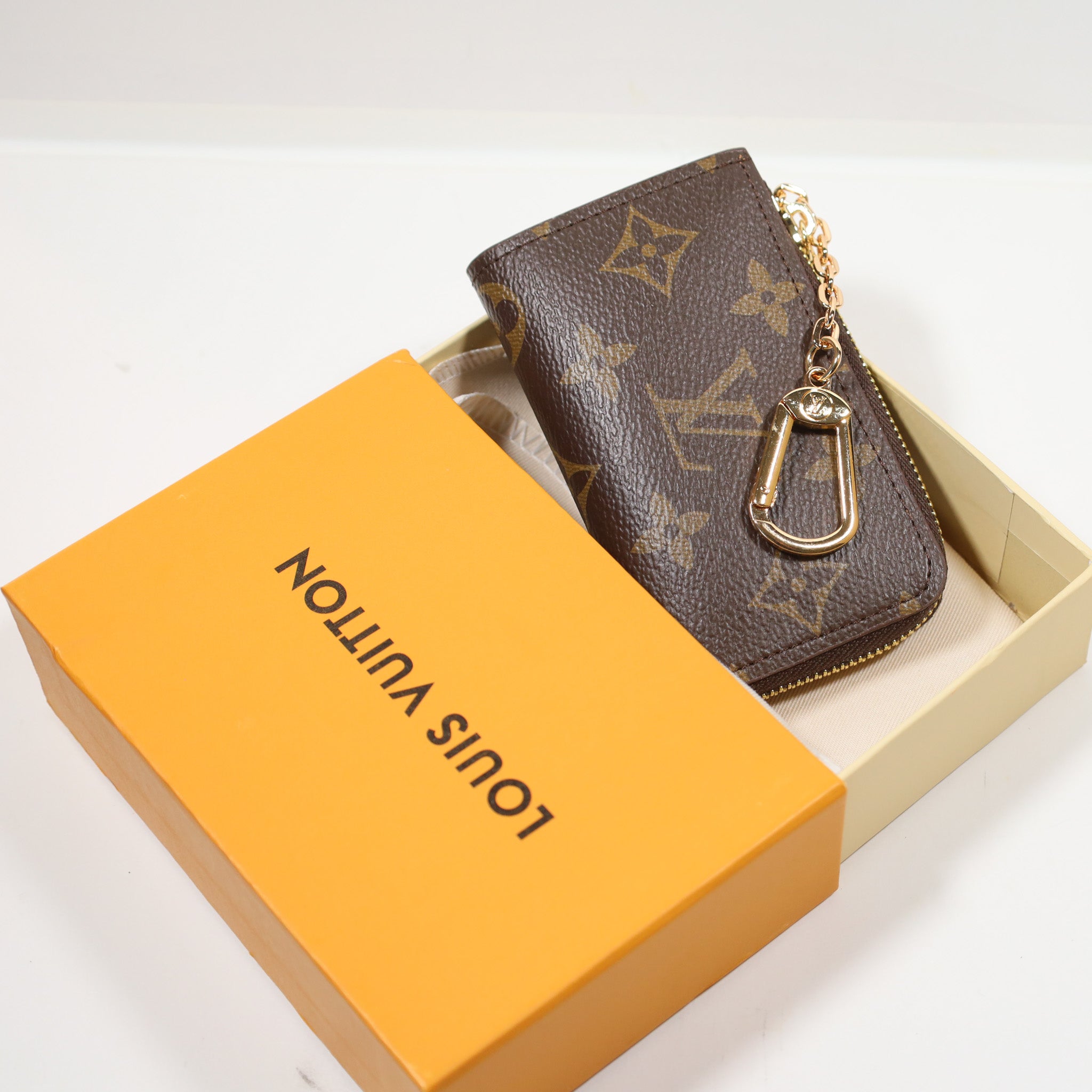 LV Monogram Key Pouch Mini Wallet