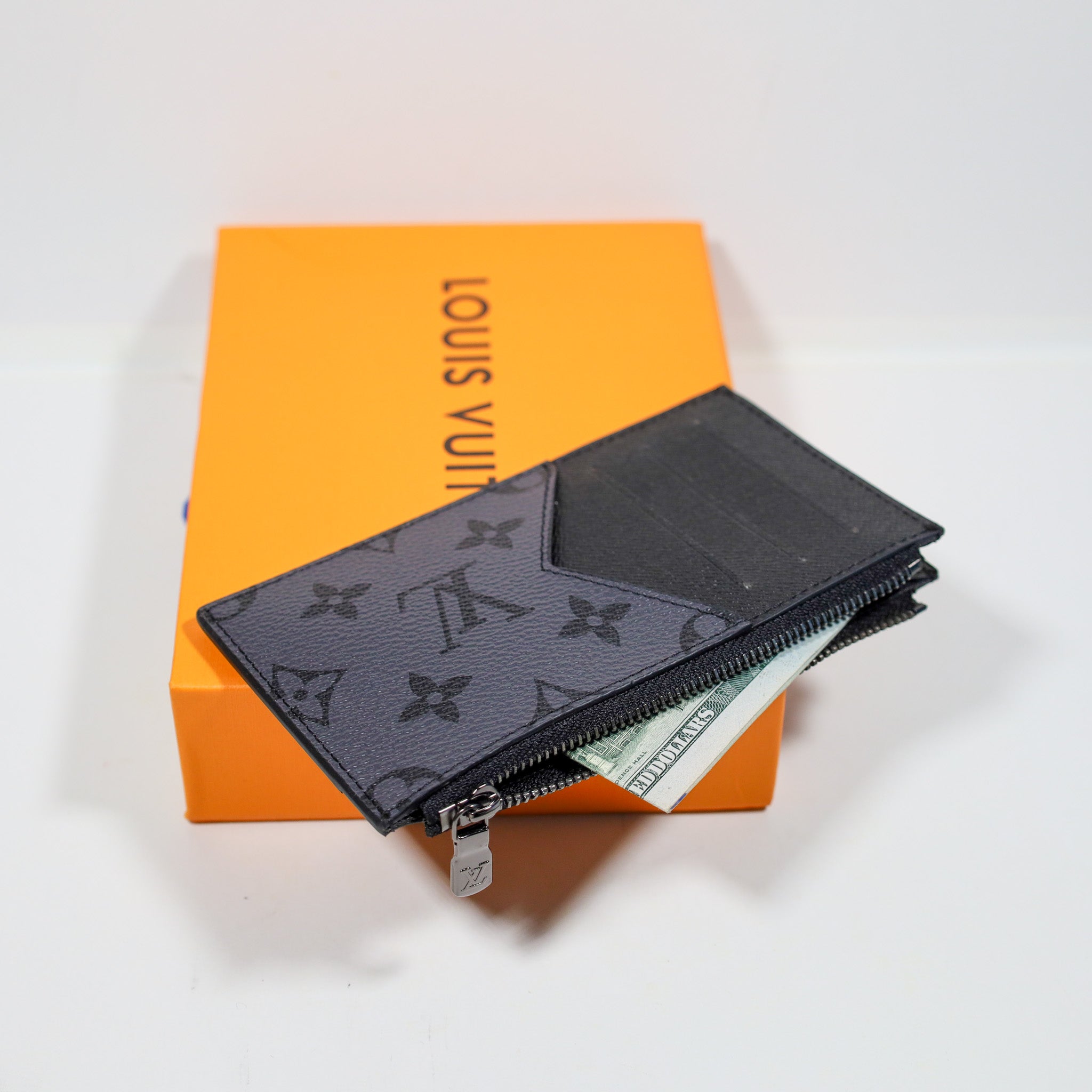 LV Men's Card Holder Black Grey Monogram