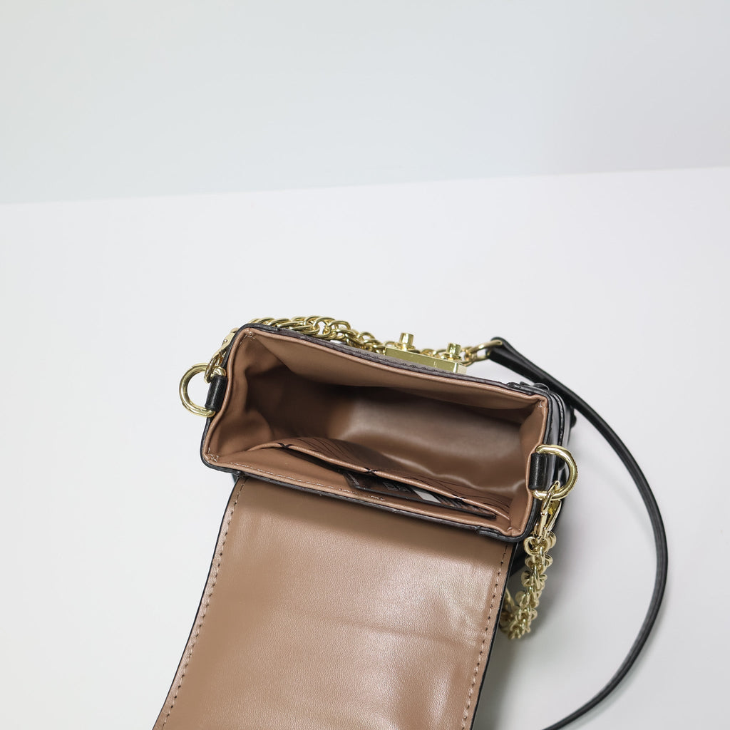 LV Trunk Crossbody Mini Bag Black Brown Monogram