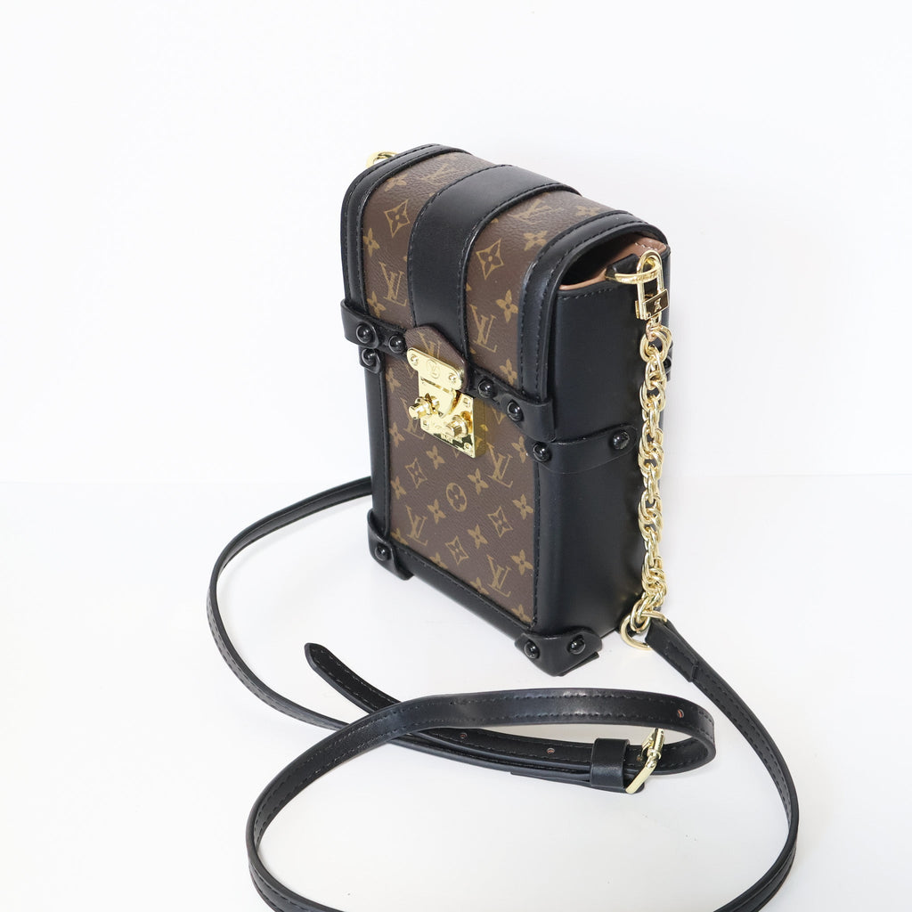 LV Trunk Crossbody Mini Bag Black Brown Monogram