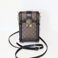 LV Trunk Crossbody Mini Bag Black Brown Monogram