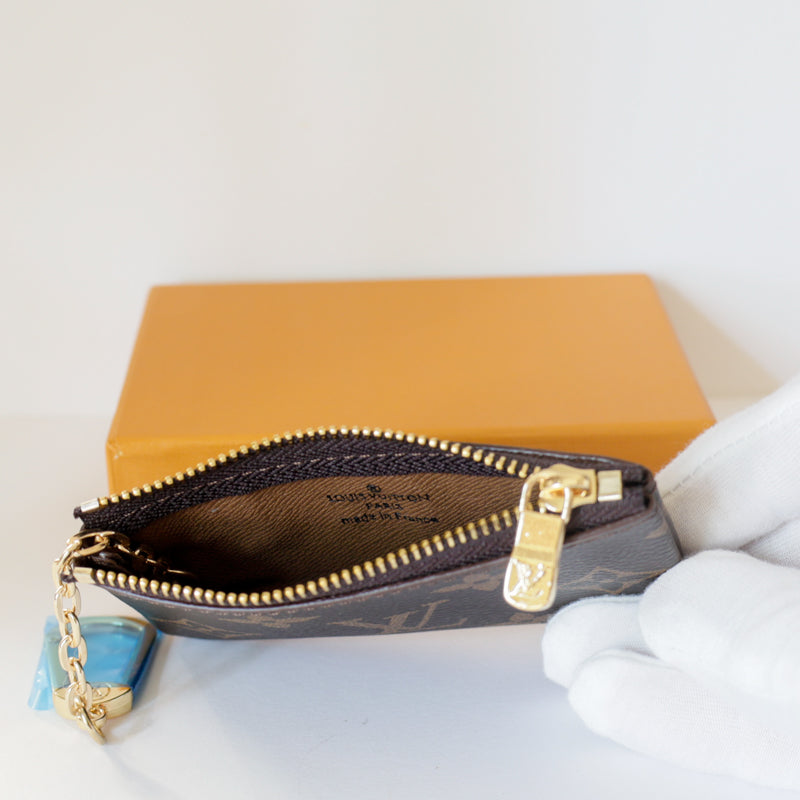 Louis Vuitton Card Holder Keychain Brown Monogram