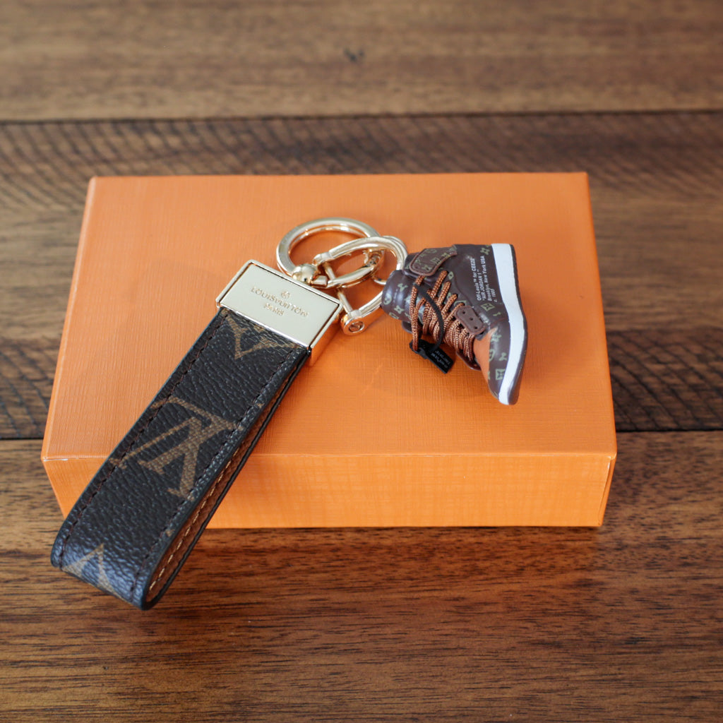 LV KeyChain Dupe Brown Monogram Sneakers