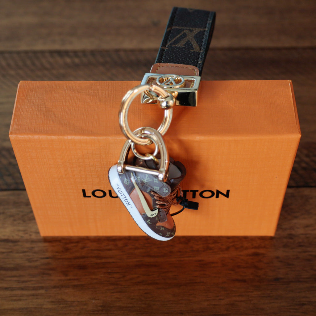 LV KeyChain Dupe Brown Monogram Sneakers
