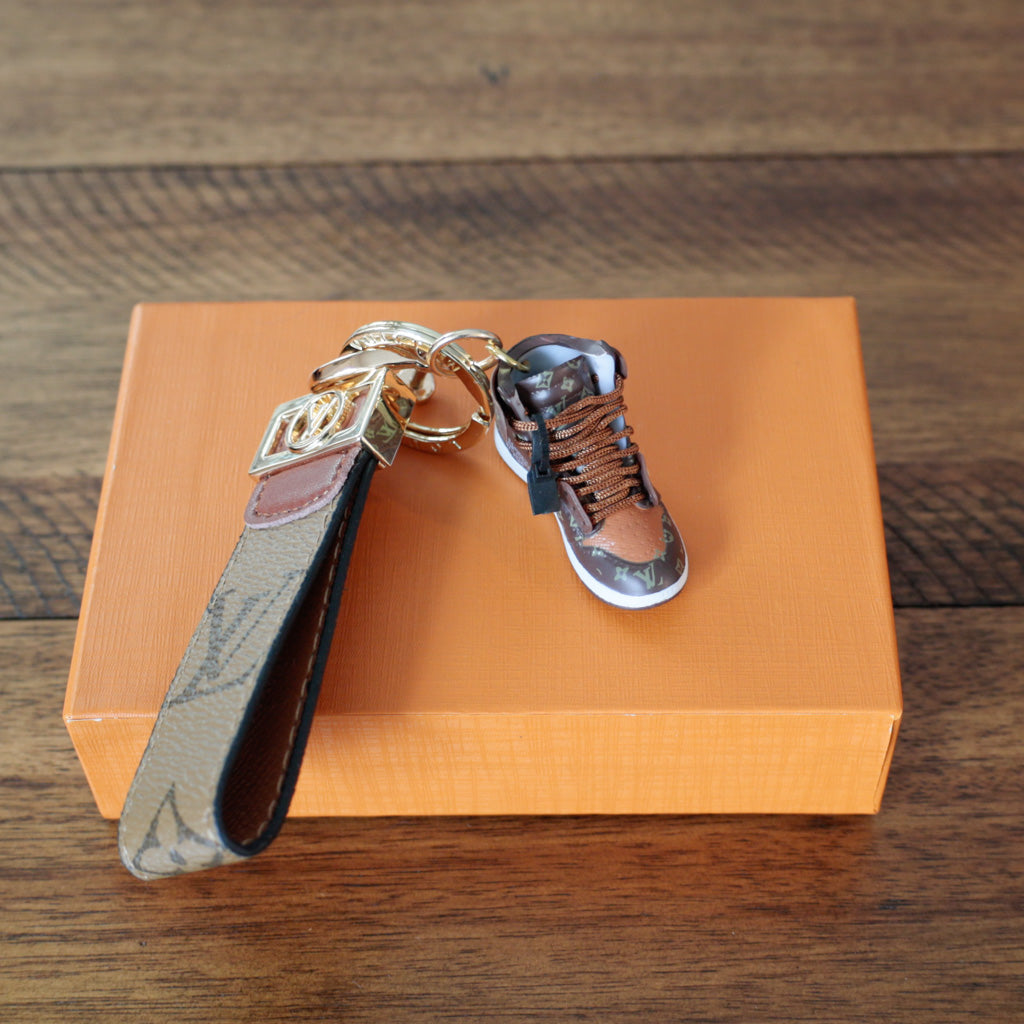 LV KeyChain Dupe Brown Monogram Sneakers